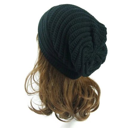Bonnet en laine femme - Noir - Ajustable (du 54 au 59) | La boutique du chapeau