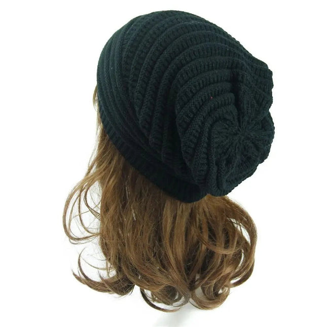 Bonnet en laine femme - Noir - Ajustable (du 54 au 59) | La boutique du chapeau