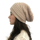 Bonnet en laine femme - Beige - Ajustable (du 54 au 59) | La boutique du chapeau