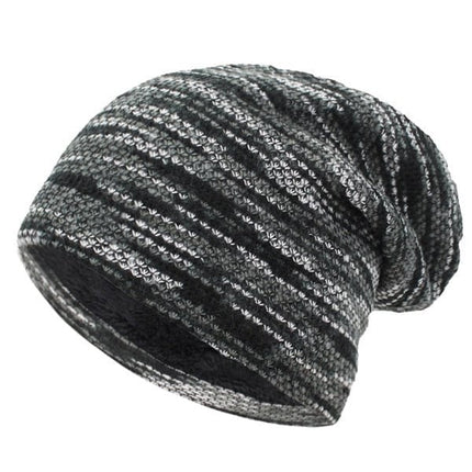 Bonnet en laine patchwork - Gris - Adulte | La boutique du chapeau