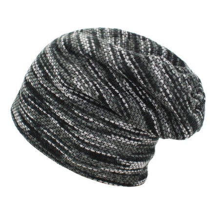 Bonnet en laine patchwork - Gris - Adulte | La boutique du chapeau