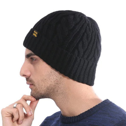 Bonnet en laine pour homme - Noir - Ajustable (du 54 au 59) | La boutique du chapeau