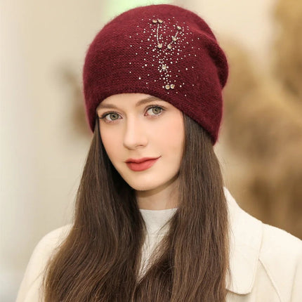 Bonnet en polaire pour femme : protection contre le froid - Bordeaux - Ajustable (du 54 au 59) | La boutique du chapeau