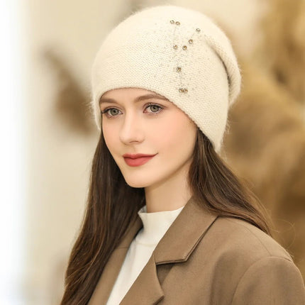 Bonnet en polaire pour femme : protection contre le froid - Beige - Ajustable (du 54 au 59) | La boutique du chapeau