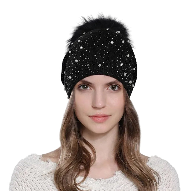 Bonnet en tricot fin pour femme : léger et élégant - Noir - Ajustable (du 54 au 59) | La boutique du chapeau