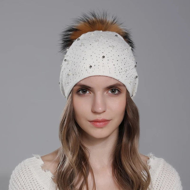 Bonnet en tricot fin pour femme : léger et élégant - Blanc - Ajustable (du 54 au 59) | La boutique du chapeau