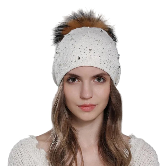 Bonnet en tricot fin pour femme : léger et élégant - Blanc - Ajustable (du 54 au 59) | La boutique du chapeau