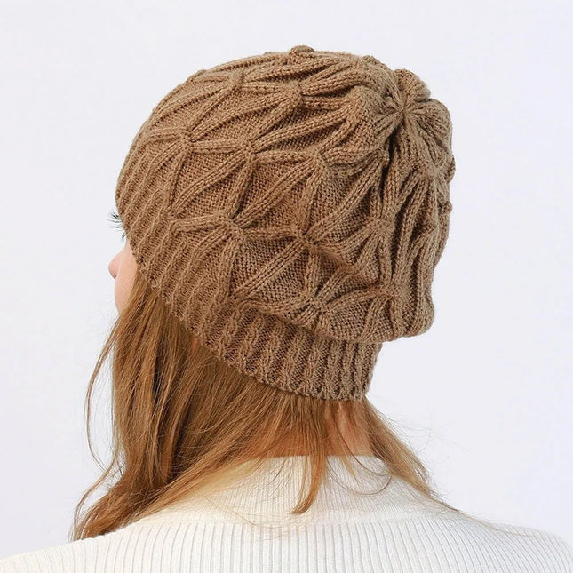 Bonnet en tricot torsadé pour femme - Kaki - Ajustable (du 54 au 59) | La boutique du chapeau