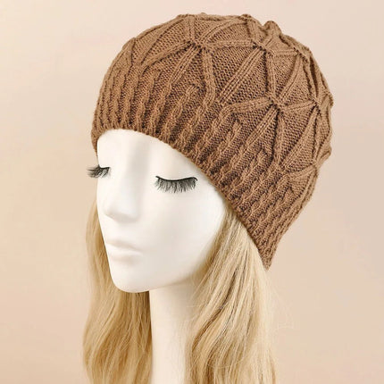 Bonnet en tricot torsadé pour femme - Rose - Ajustable (du 54 au 59) | La boutique du chapeau