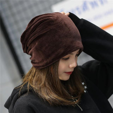 Bonnet en velours - Marron - Adulte | La boutique du chapeau