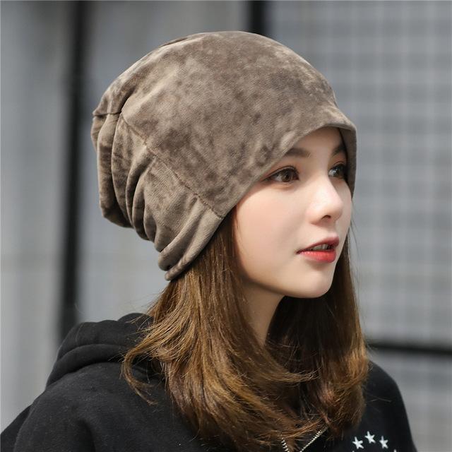 Bonnet en velours - Khaki - Adulte | La boutique du chapeau