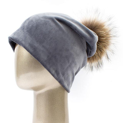 Bonnet en velours - Gris A - Adulte | La boutique du chapeau