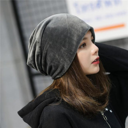 Bonnet en velours - Gris - Adulte | La boutique du chapeau
