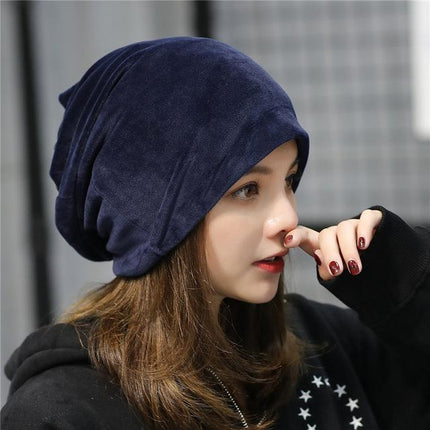 Bonnet en velours - Bleu - Adulte | La boutique du chapeau