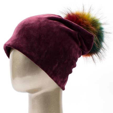 Bonnet en velours - Bordeaux C - Adulte | La boutique du chapeau