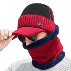 Ensemble bonnet visière et cache-cou - Rouge - Ajustable (du 54 au 59) | La boutique du chapeau