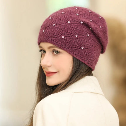 Bonnet épais pour femme - Violet - Ajustable (du 54 au 59) | La boutique du chapeau