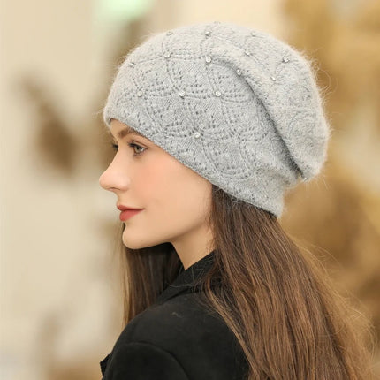 Bonnet épais pour femme - Gris - Ajustable (du 54 au 59) | La boutique du chapeau