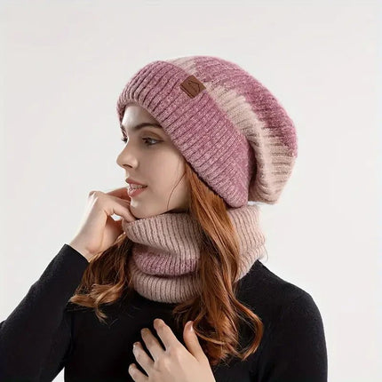 Bonnet et cache-cou - Rose - Ajustable (du 54 au 59) | La boutique du chapeau
