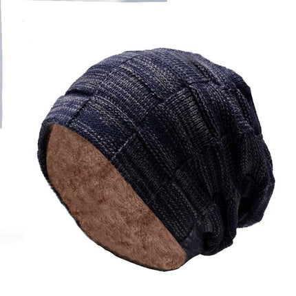 Bonnet et cache - cou pour homme - Bleu - Ajustable (du 54 au 59) | La boutique du chapeau