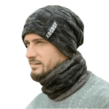Bonnet et cache - cou pour homme - Gris - Ajustable (du 54 au 59) | La boutique du chapeau
