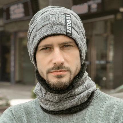 Bonnet et cache - cou pour homme - Gris - Ajustable (du 54 au 59) | La boutique du chapeau