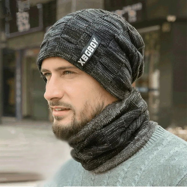 Bonnet et cache - cou pour homme - Noir - Ajustable (du 54 au 59) | La boutique du chapeau