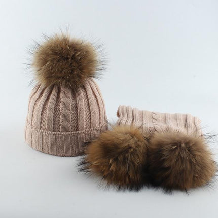 Bonnet et écharpe enfant - Rose - Enfant | La boutique du chapeau