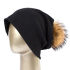 Bonnet et pompon multi - couleur - Noir A - Adulte | La boutique du chapeau