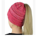 Bonnet extensible queue de cheval - Blanc/rose - Ajustable (du 54 au 59) | La boutique du chapeau