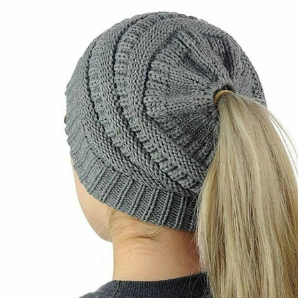 Bonnet extensible queue de cheval - Gris - Ajustable (du 54 au 59) | La boutique du chapeau