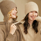 Bonnet femme cache-oreilles en cachemire - Kaki - Ajustable (du 54 au 59) | La boutique du chapeau
