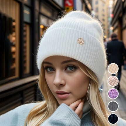 Bonnet femme de couleur unie -Blanc - Ajustable (du 54 au 59) | La boutique du chapeau