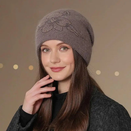 Bonnet femme en acrylique - Kaki - Ajustable (du 54 au 59) | La boutique du chapeau