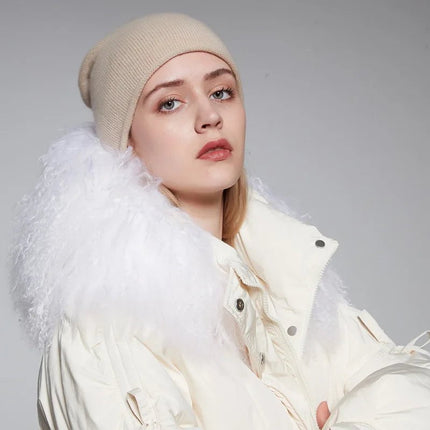 Bonnet femme en cachemire - Beige - Ajustable (du 54 au 59) | La boutique du chapeau