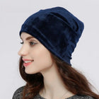 Bonnet femme en velours - Bleu marine - Ajustable (du 54 au 59) | La boutique du chapeau