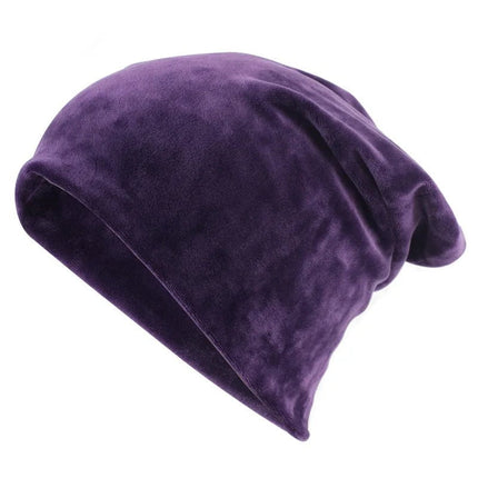Bonnet femme en velours - Violet - Ajustable (du 54 au 59) | La boutique du chapeau