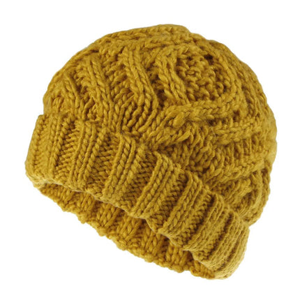 Bonnet femme laine hiver extérieur - Jaune - Ajustable (du 54 au 59) | La boutique du chapeau