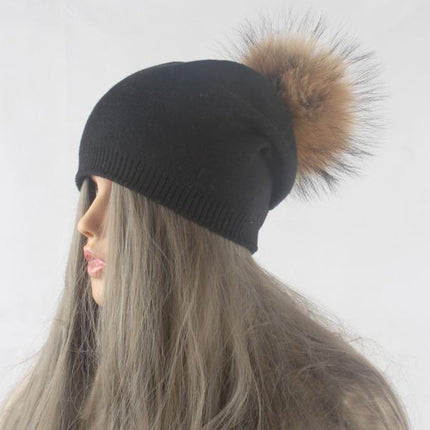 Bonnet Femme Tricoté en Laine - Noir - Adulte | La boutique du chapeau