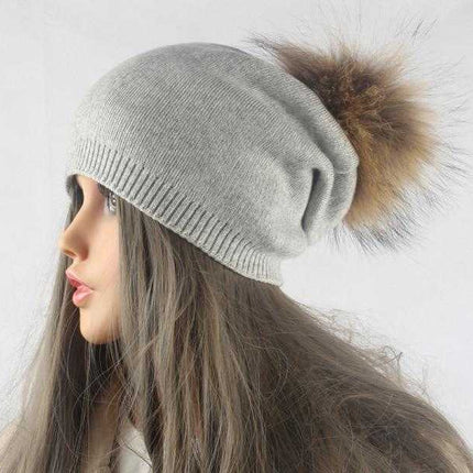 Bonnet Femme Tricoté en Laine - Gris clair - Adulte | La boutique du chapeau