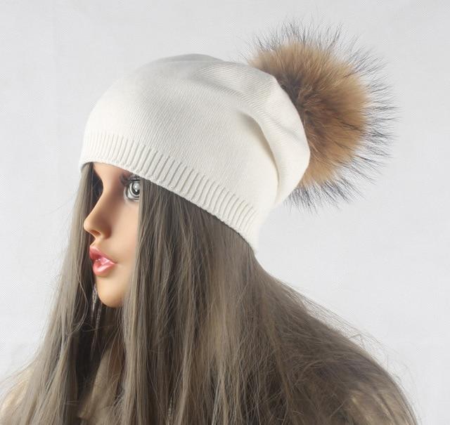 Bonnet Femme Tricoté en Laine - Blanc - Adulte | La boutique du chapeau