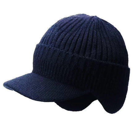 Bonnet homme avec visière - Bleu - Ajustable (du 54 au 59) | La boutique du chapeau