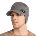 Bonnet homme avec visière - Gris - Ajustable (du 54 au 59) | La boutique du chapeau