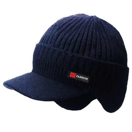 Bonnet homme avec visière - Bleu - Ajustable (du 54 au 59) | La boutique du chapeau