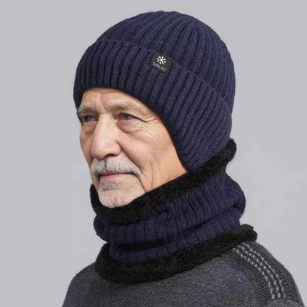 Ensemble bonnet cache-oreilles et cache-cou - Bleu - Ajustable (du 54 au 59) | La boutique du chapeau