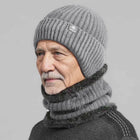 Ensemble bonnet cache-oreilles et cache-cou - Gris - Ajustable (du 54 au 59) | La boutique du chapeau