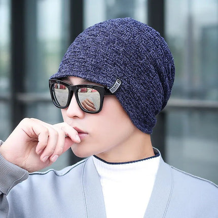Bonnet homme en coton - Bleu - Ajustable (du 54 au 59) | La boutique du chapeau