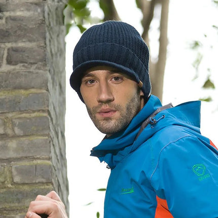 Bonnet homme en laine et acrylique - Bleu - Ajustable (du 54 au 59) | La boutique du chapeau