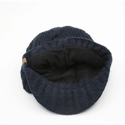 Bonnet homme en laine et acrylique - Bleu - Ajustable (du 54 au 59) | La boutique du chapeau