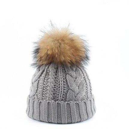 Bonnet polaire et pompon - Gris - Adulte | La boutique du chapeau